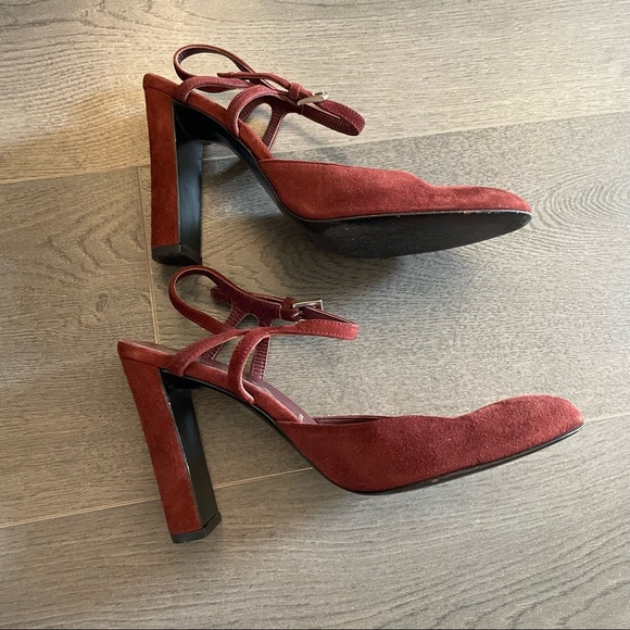 Prada Burgundy suede pumps (Sz 36) - Picture 4 of 15